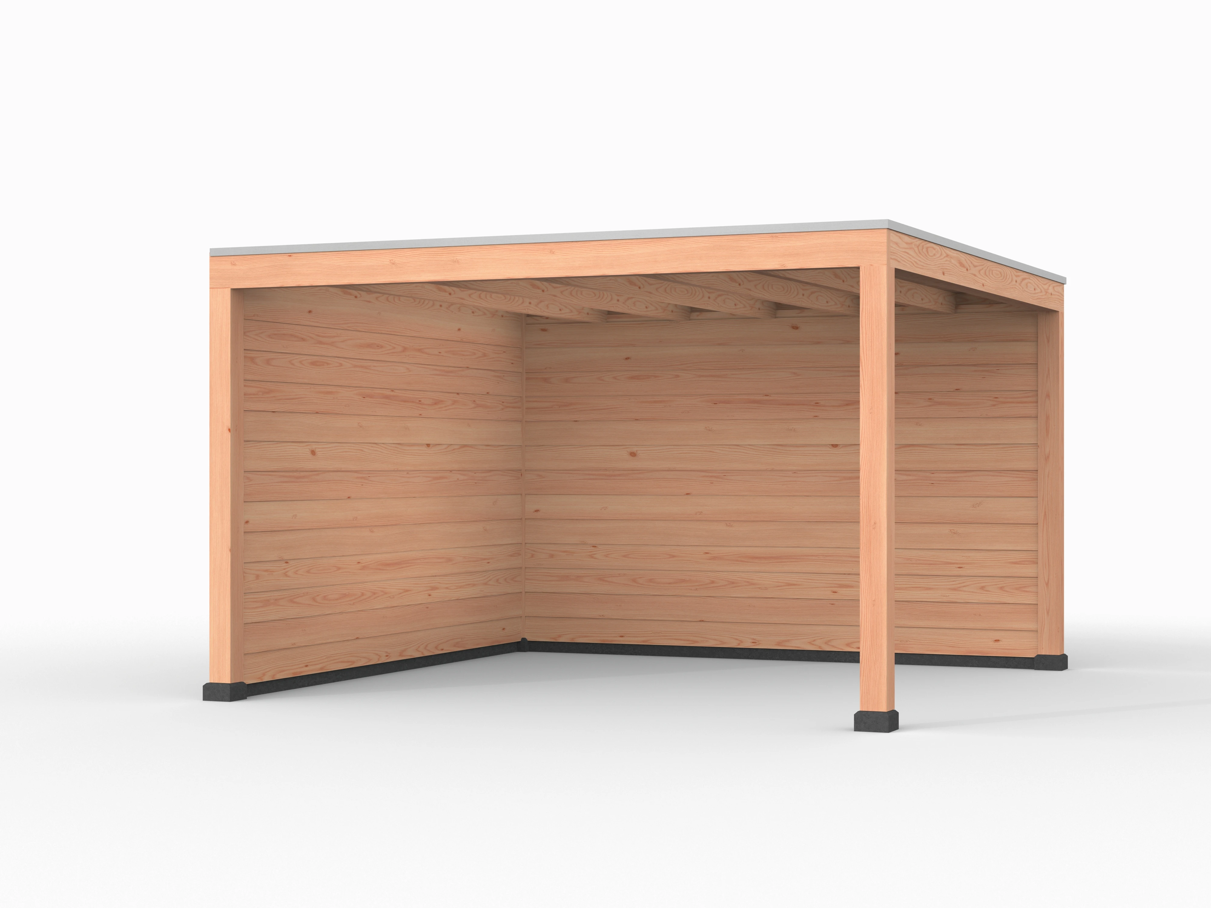 Douglas overkapping, 400 x 400, met achterwand en zijwand, Westwood Elegant - Afbeelding 1